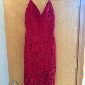 Lush Red Lace Dress